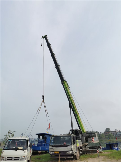 长武县桥梁建设吊装案例